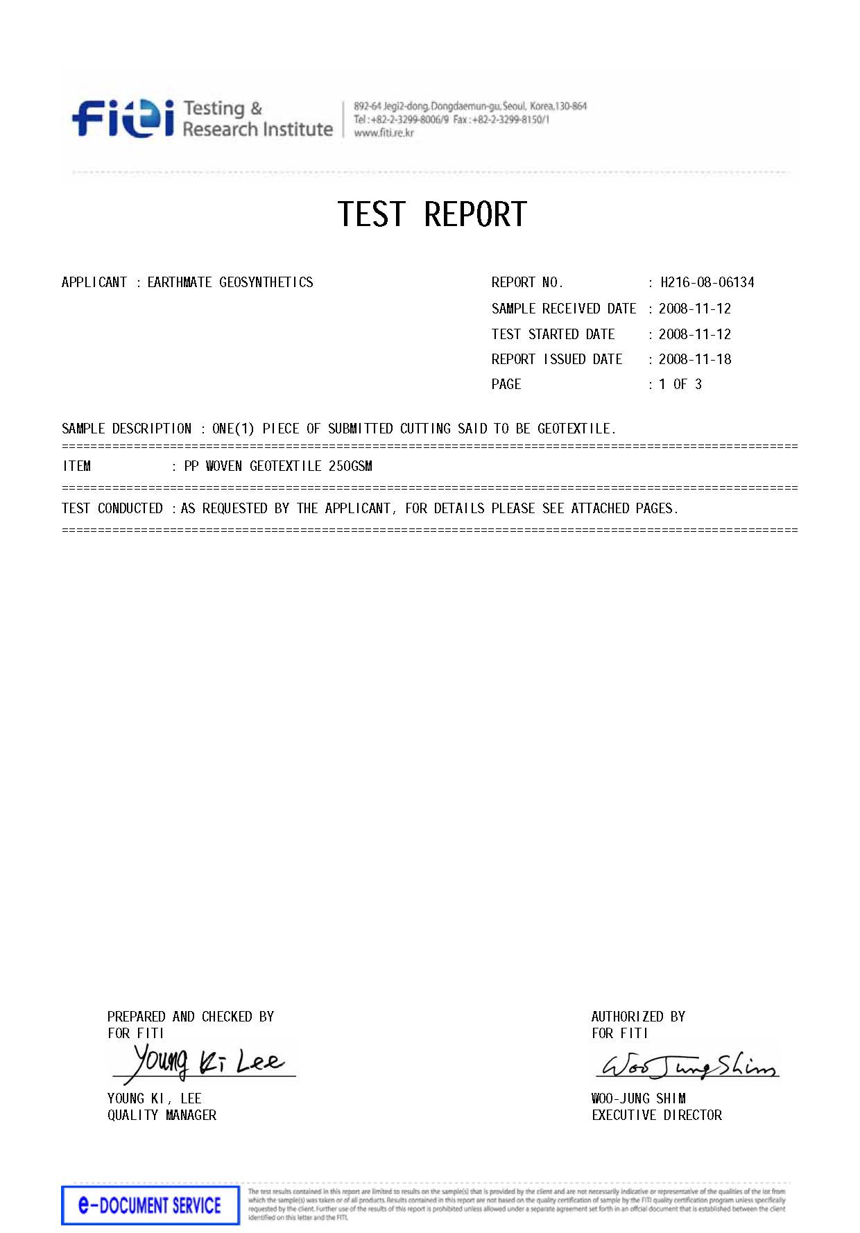 INFORME DE PRUEBA | FITI | BASALFAB HPW250